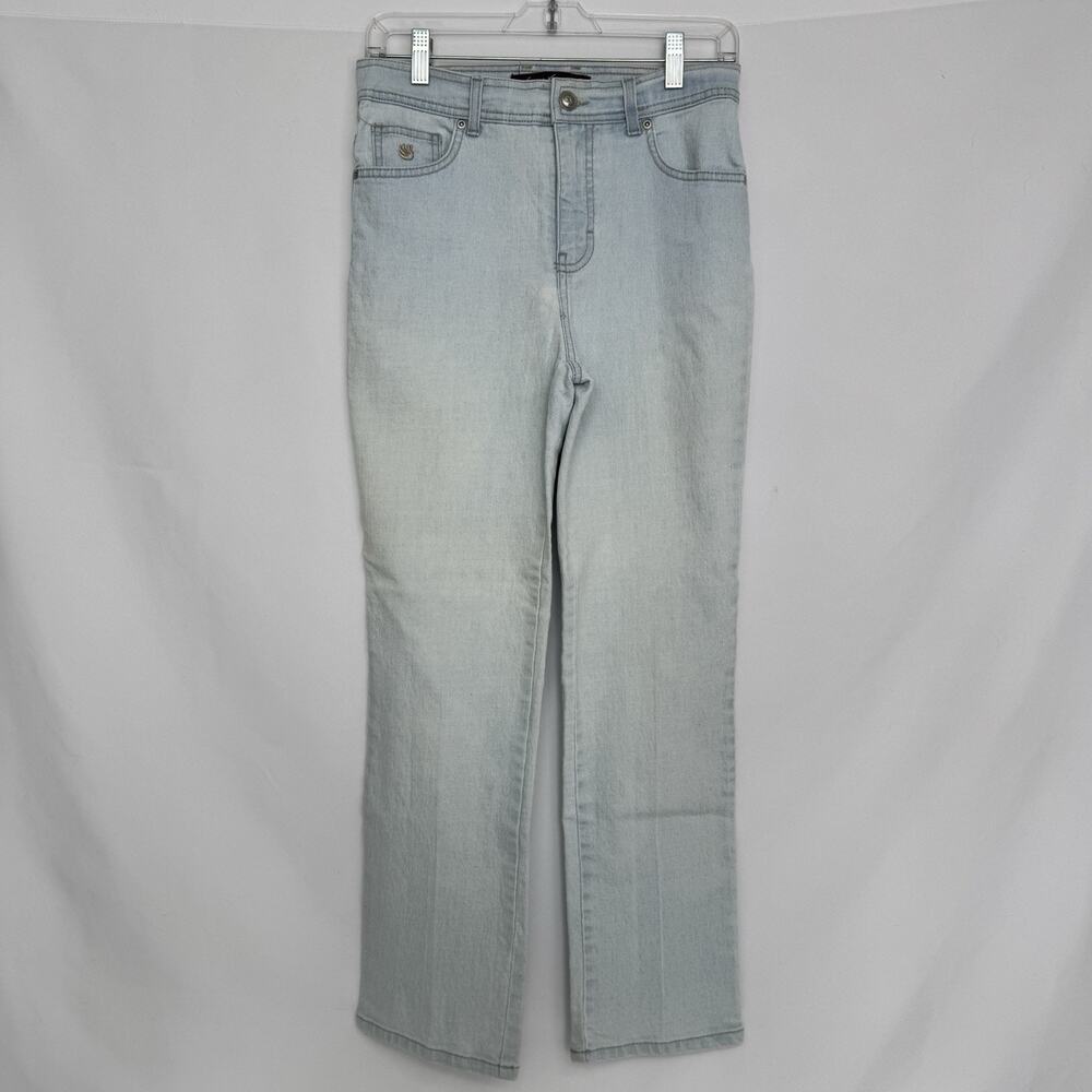 Gloria Vanderbilt Jeans 6P Petite Light Wash High Rise Straight Leg Stretch